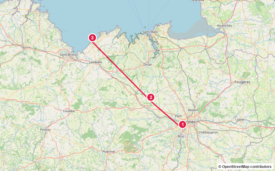 Carte du parcours — Jour 1
